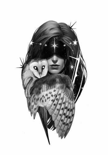 tatuaż szary realizm